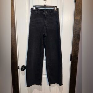 OAT New York High-Waisted Black Wide-Leg Jeans